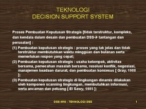 Proses decision support system