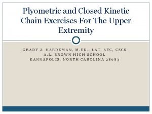 Closed chain upper body exercises