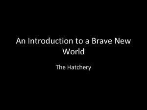 An Introduction to a Brave New World The