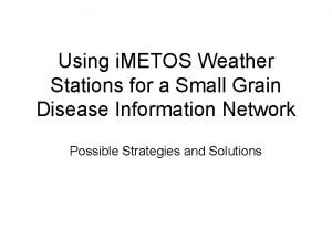 Metos weather station