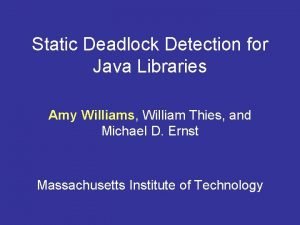 Java deadlock detection