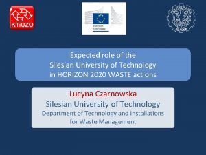Expected role of the Silesian University of Technology