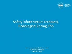 Safety infrastructure exhaust Radiological Zoning PSS www europeanspallationsource