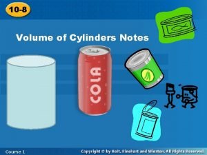 Volume of a cylinder