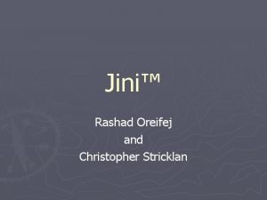 Jini Rashad Oreifej and Christopher Stricklan Introduction Pronounced