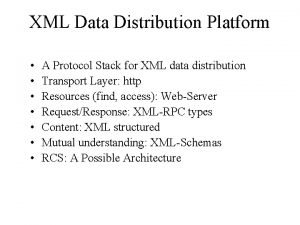 Data distribution platform