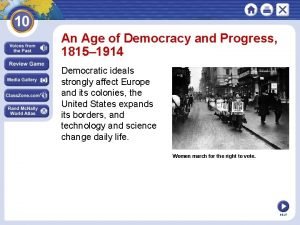 An Age of Democracy and Progress 1815 1914