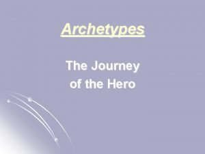 Archetypal journey definition