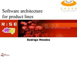 Product line architecture example