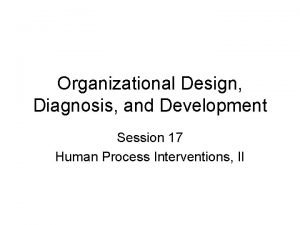 Organizational Design Diagnosis and Development Session 17 Human