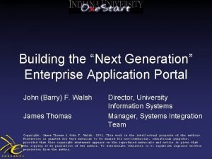 Enterprise application portal