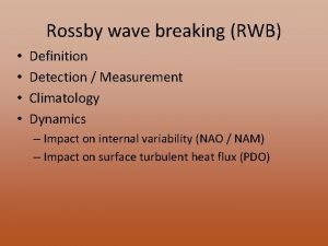 Rossby wave breaking RWB Definition Detection Measurement Climatology