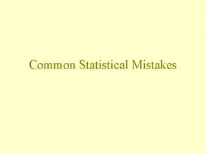 Statistical mistake