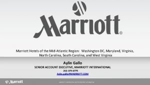 Marriott Hotels of the MidAtlantic Region Washington DC