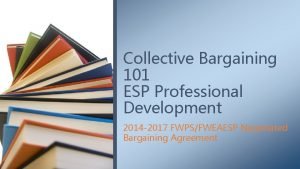 Collective Bargaining 101 ESP Professional Development 2014 2017