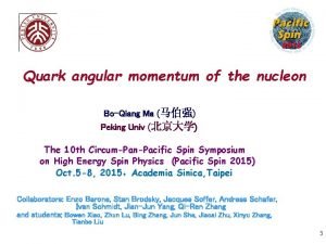 Quark angular momentum of the nucleon BoQiang Ma