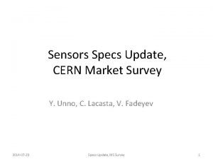 Cern market survey