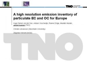 A high resolution emission inventory of particulate EC