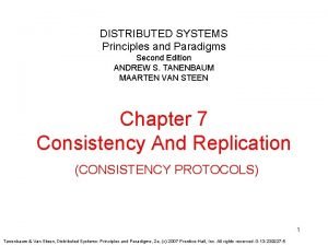 Distributed systems: principles and paradigms