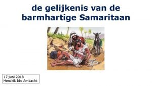 Gelijkenis barmhartige samaritaan