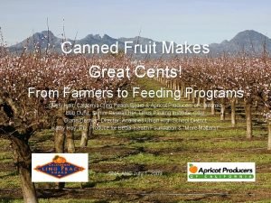 Canned Fruit Makes Great Cents From Farmers to