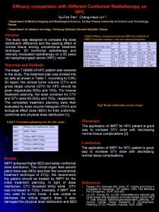 Efficacy comparison with Different Conformal Radiotherapy on NPC