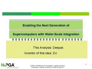 Wafer scale integration Wafer scale integration