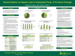 Normal Saline vs Heparin Use in Implanted Ports