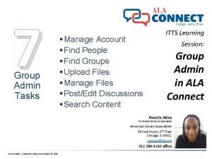 7 Group Admin Tasks Manage Account Find People