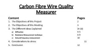Carbon fibre wire