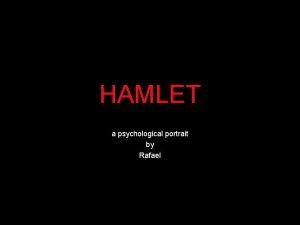 Hamlet portrait