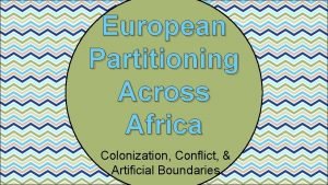 European partitioning across africa map