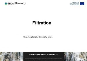 Filtration Shandong Jianzhu University China Lab purpose Task