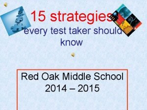 15 strategies every test taker should know Red