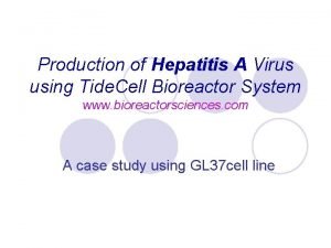 Production of Hepatitis A Virus using Tide Cell