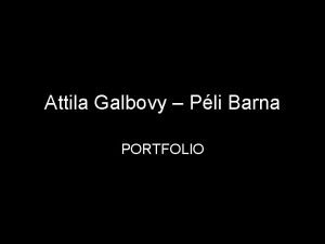 Attila Galbovy Pli Barna PORTFOLIO ATTILA GALBOVY ATTILA