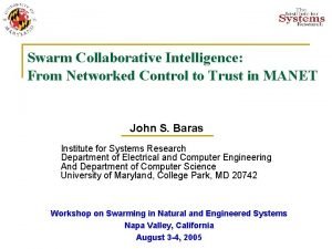 Swarm Collaborative Intelligence From Networked Control to Trust