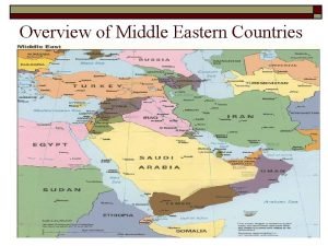 Middle east map with countries