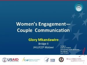 Womens Engagement Couple Communication Glory Mkandawire Bridge II