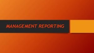 Meaning of management reports
