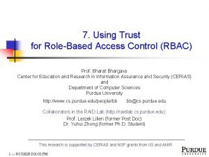 7 Using Trust for RoleBased Access Control RBAC