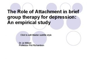 Role attachment