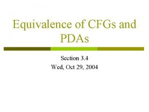 Pdas and cfgs are equivalent