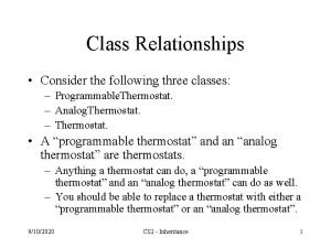 Consider the following three classes