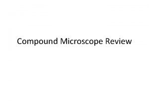 Label a compound microscope