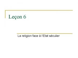 Leon 6 La religion face lEtat sculier Rfrences