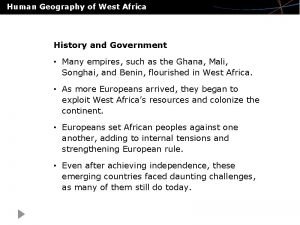 Human geography of west africa