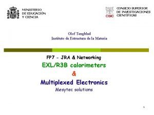 CONSEJO SUPERIOR DE INVESTIGACIONES CIENTFICAS MINISTERIO DE EDUCACIN