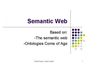 Semantic Web Based on The semantic web Ontologies