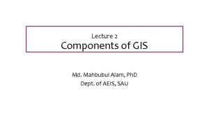 Components of gis